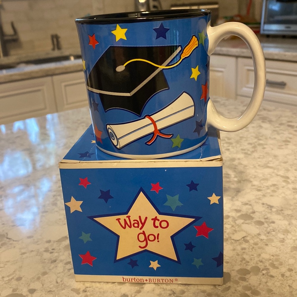 SALE NWT Graduation mug from burton + burton, microwave&dishwasher safe,gift box